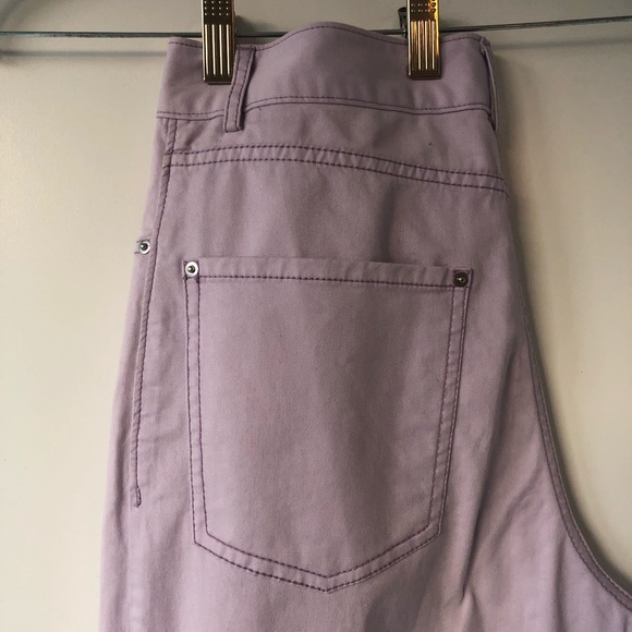 Kate Spade Crop High Waisted Wide Leg Purple Pants - Picture 4 of 5